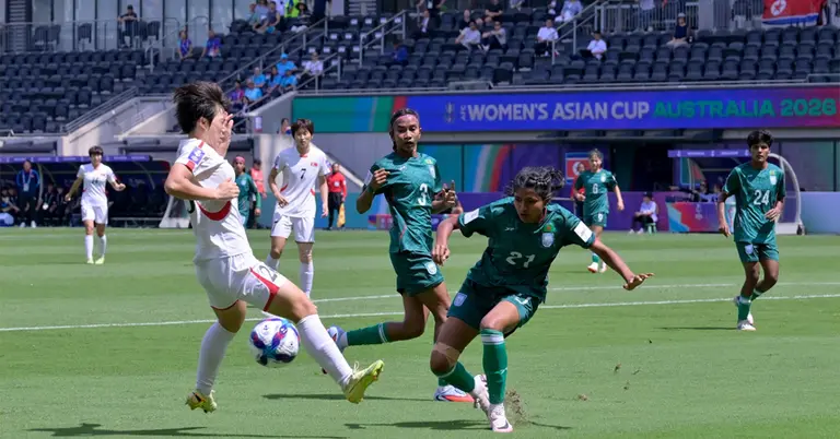 উত্তর কোরিয়া ও বাংলাদেশের খেলোয়াড়